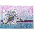 IndigoBlu A6 Red Rubber Stamp - Colour Me - Dandelion